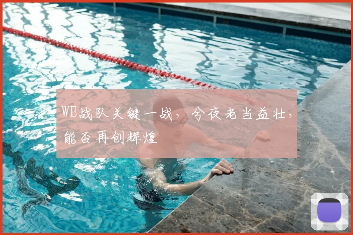 WE战队关键一战，兮夜老当益壮，能否再创辉煌